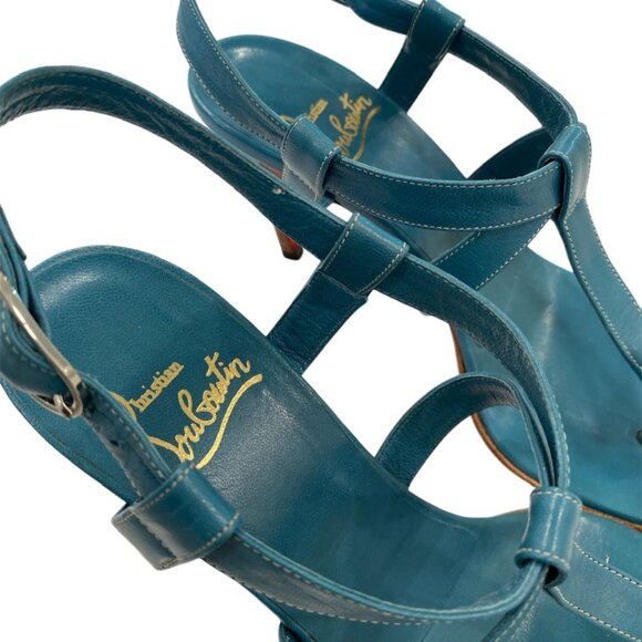 Christian Louboutin Light blue high heel sandals - Picture 3 of 11